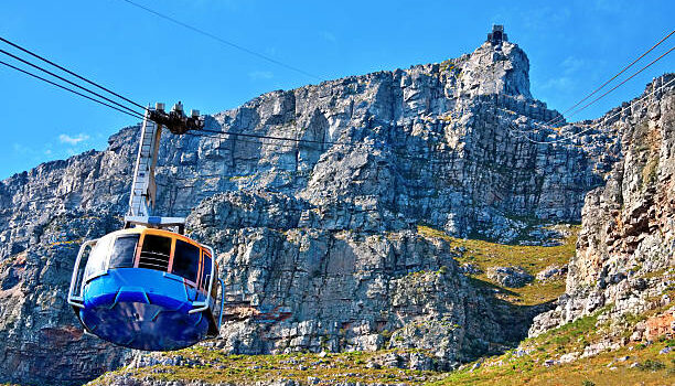 table mountain cable way in cape town, south africa