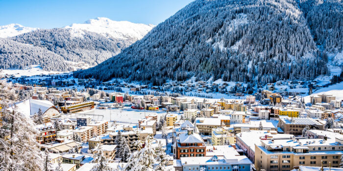 Snowy Davos Switzerland