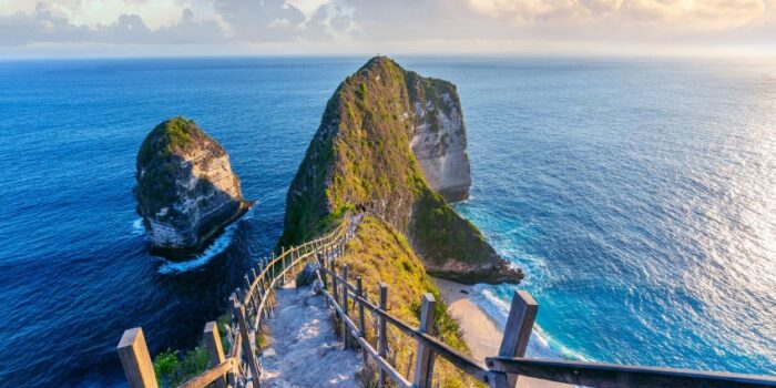 Kelingking Beach in Nusa Penida island, Bali in Indonesia.